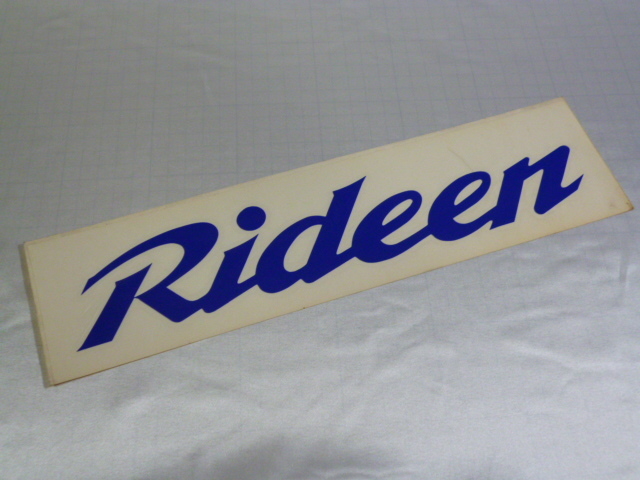 【大きめ】 正規品 Rideen ステッカー 当時物 です(青/切り文字/300×56mm) DUNLOP ダンロップ ライディーン拍卖