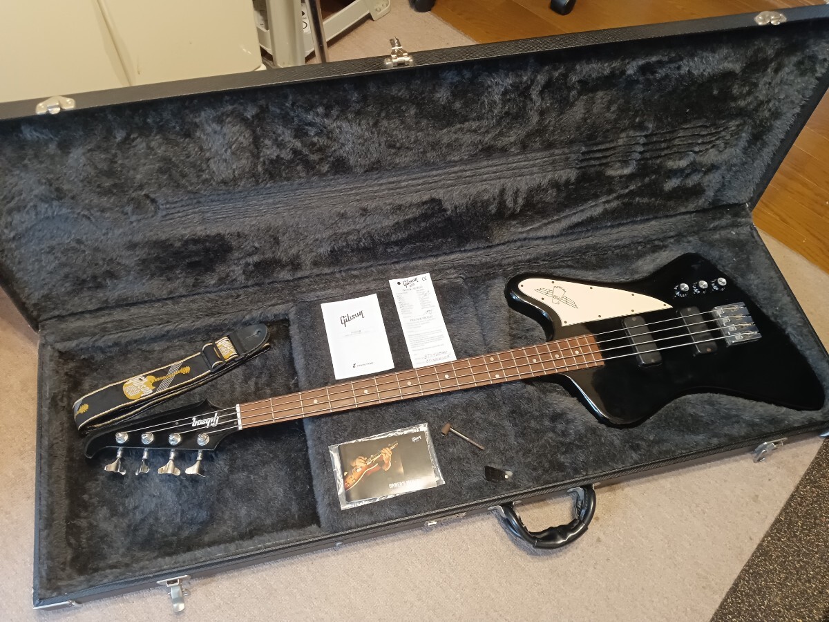 ★送料当方負担★レア 2000年製 Gibson ギブソン Thunderbird studio サンダーバード ブラック エレキ ベース electric Bass ハード ケース拍卖