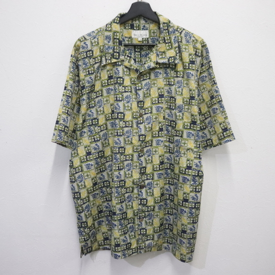 t788 2000年代製 BILLBLASS 半袖アロハシャツ■00s 表記Lサイズ アメカジ オープンカラー ポリエステル 古着 古着卸 オールド 激安 希少 検拍卖