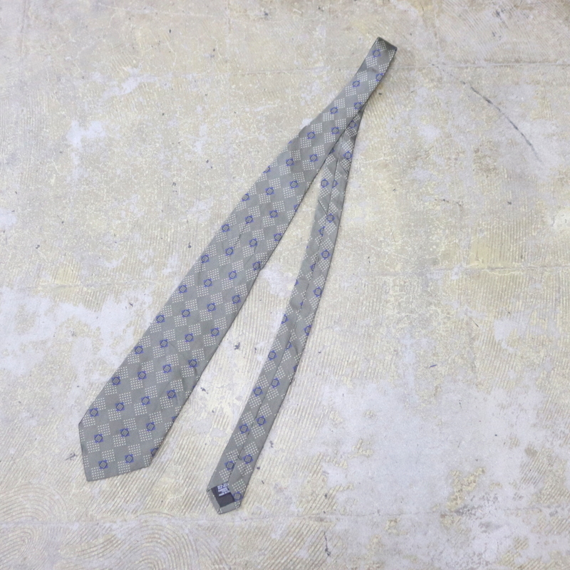 NT437 2000年代製 HUGOBOSS 総柄ネクタイ■00s オリーブ アンティーク 雑貨 アクセサリー 古着 アメカジ ストリート 90s 80s 70s拍卖