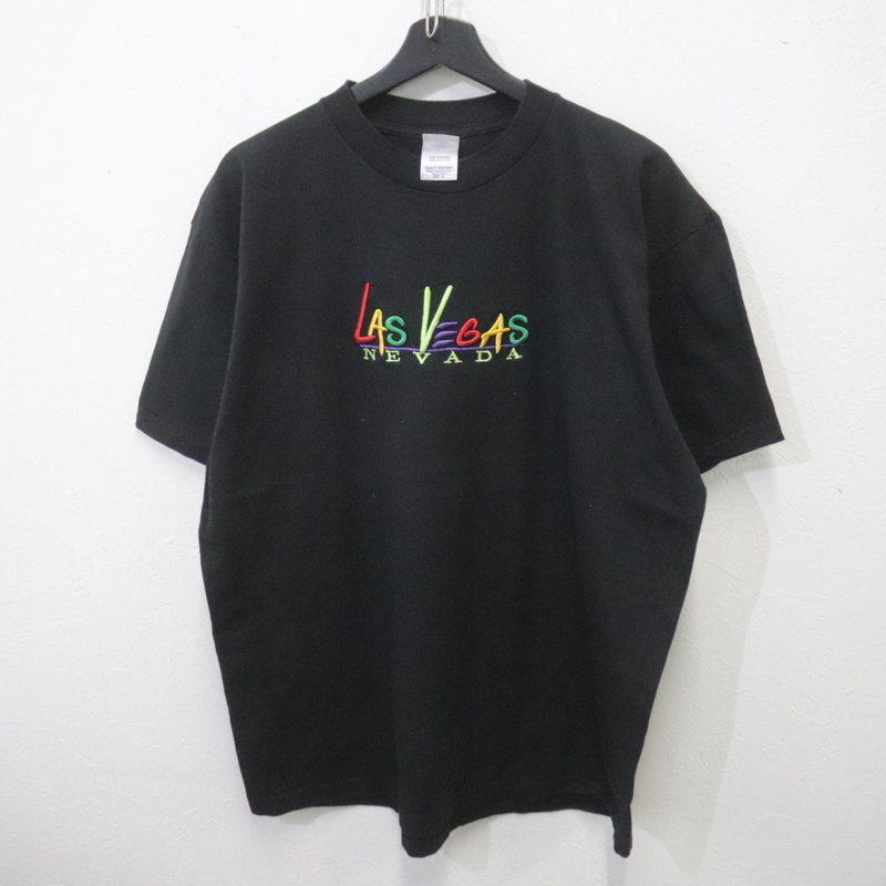 J697 2000年代製 INTEX 半袖Tシャツ■00s 表記XLサイズ 黒 ブラック 刺繍 スーベニア アメカジ ストリート 古着 激安 ヴィンテージ 90s 80s拍卖