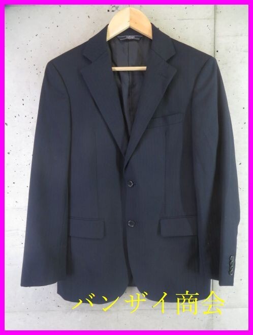 3260b7◆美品です◆NEWYORKER ニューヨーカー シャドーストライプ柄 シングルジャケット A5/ブレザー/テーラード/スーツ/コート/秋冬物拍卖