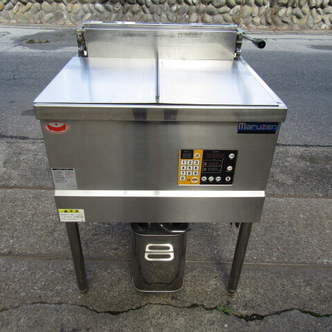 【埼玉発】マルゼン 電気フライヤー 27L MEF-27E 三相200V 2021年製 油缶付き 中古★6-1007拍卖