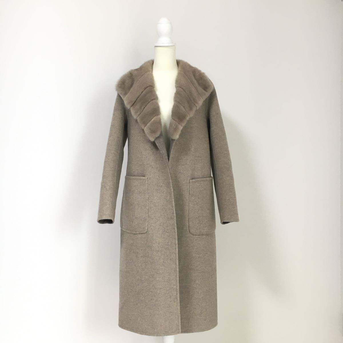 美品 Loro Piana ロロピアーナ カシミヤ ファー コート アウター 送料無料拍卖