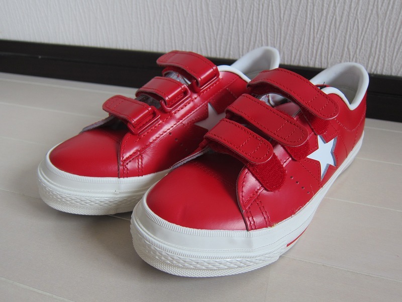 新品 未使用 CONVERSE コンバース ワンスター ベルクロ V3 レザー スニーカー サイズ 5拍卖