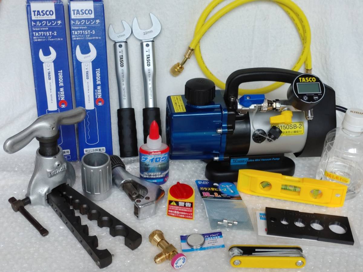 《レンタル》10 約11万円相当 真空ポンプ デジタルゲ-ジ フレアツ-ル トルクレンチ ナイログ フレアゲ-ジ 余裕のエアコン取付4日間拍卖