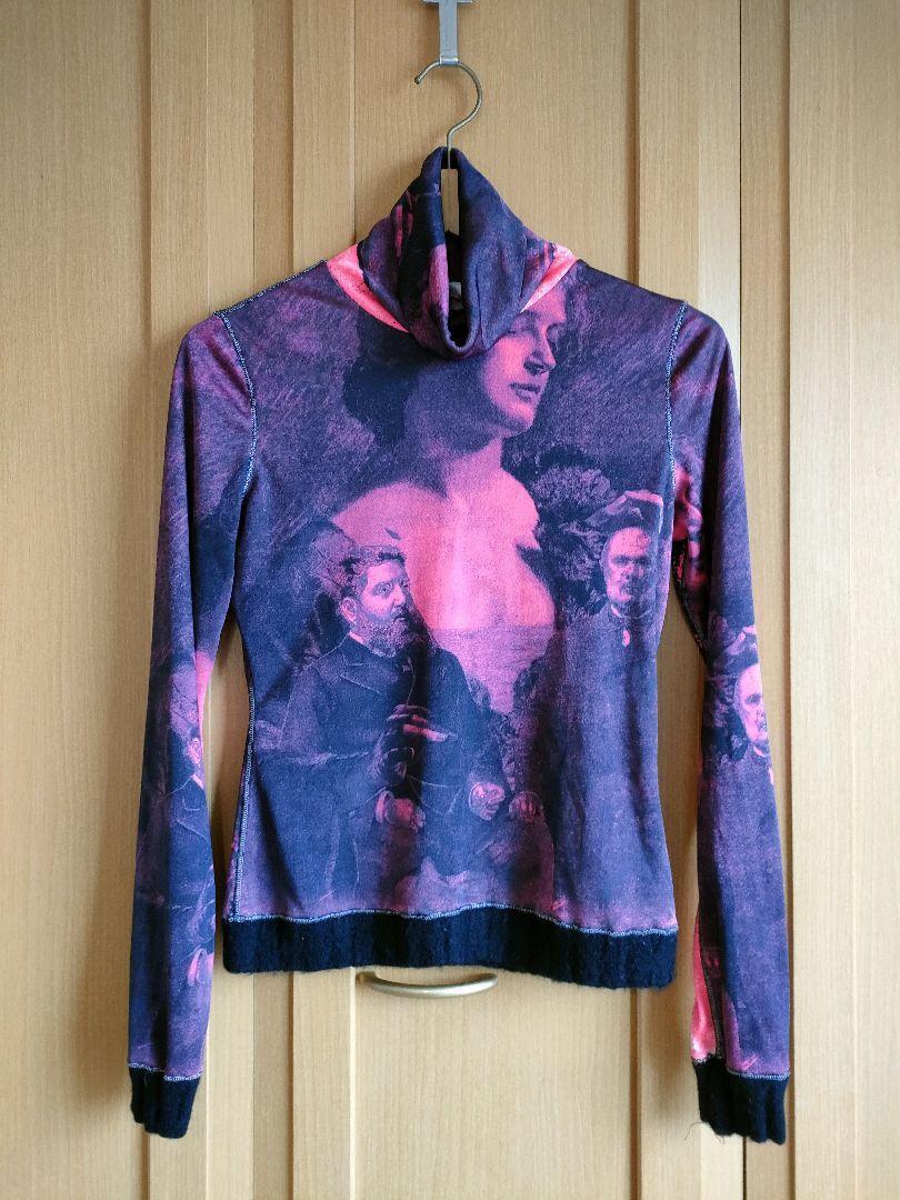 希少 ゴルティエ ゴルチェ ゴルチエ 長袖 カットソー タートルネック Jean-Paul GAULTIER Long Sleeve Turtleneck Polyester拍卖