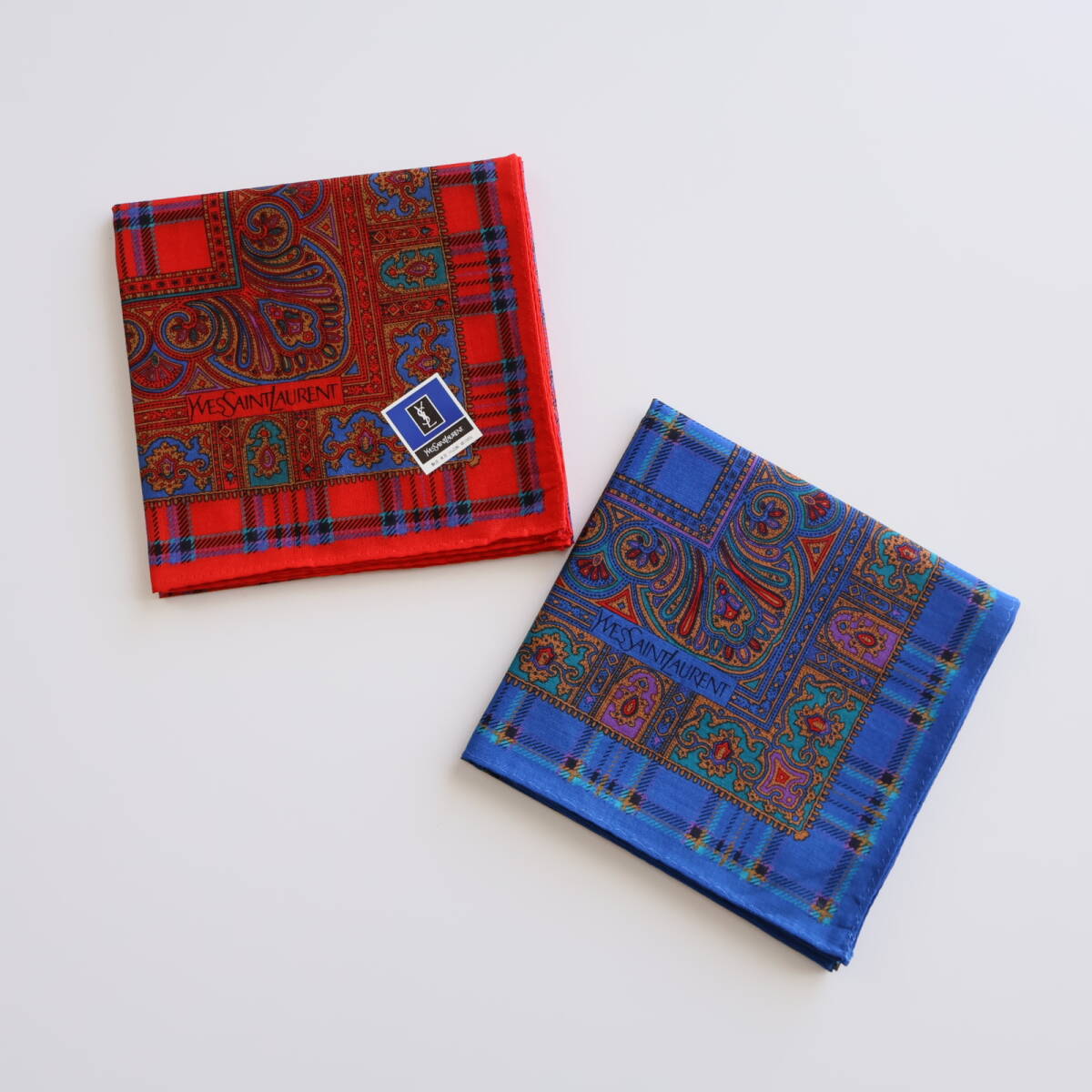 ■未使用 YSL イヴ・サンローラン ハンカチ 2枚■拍卖