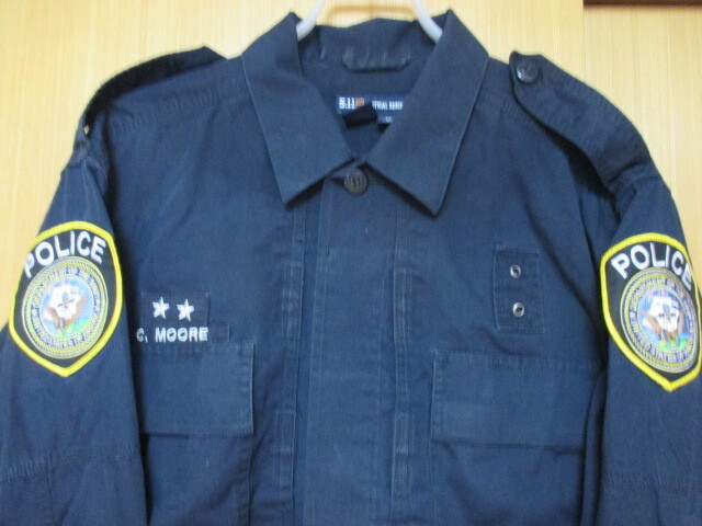 即決★USA POLICE アメリカ ポリス 警察 ユニフォーム 長袖シャツ/サイズ M拍卖