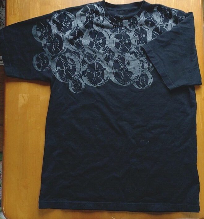 ブランド不明 ホイール柄 プリントTシャツ拍卖