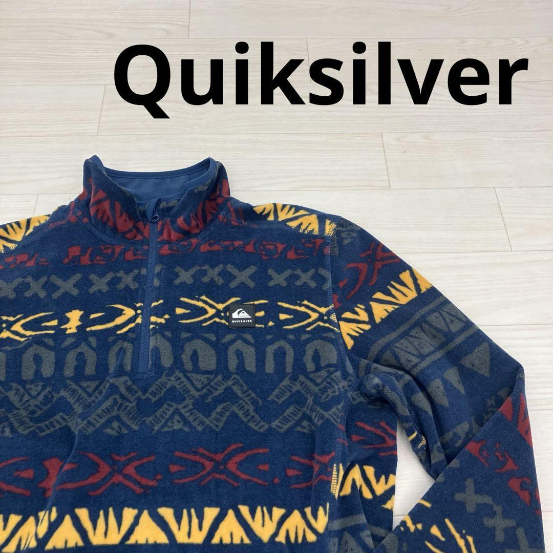 Quiksilver クイックシルバー 総柄ハーフジップ フリース W25886拍卖