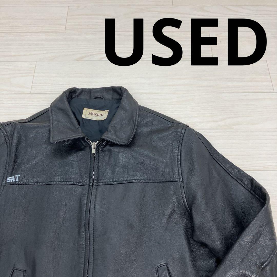 USED ユーズド JACKER'S レザージャケット レザーブルゾン 牛表皮 W25893拍卖