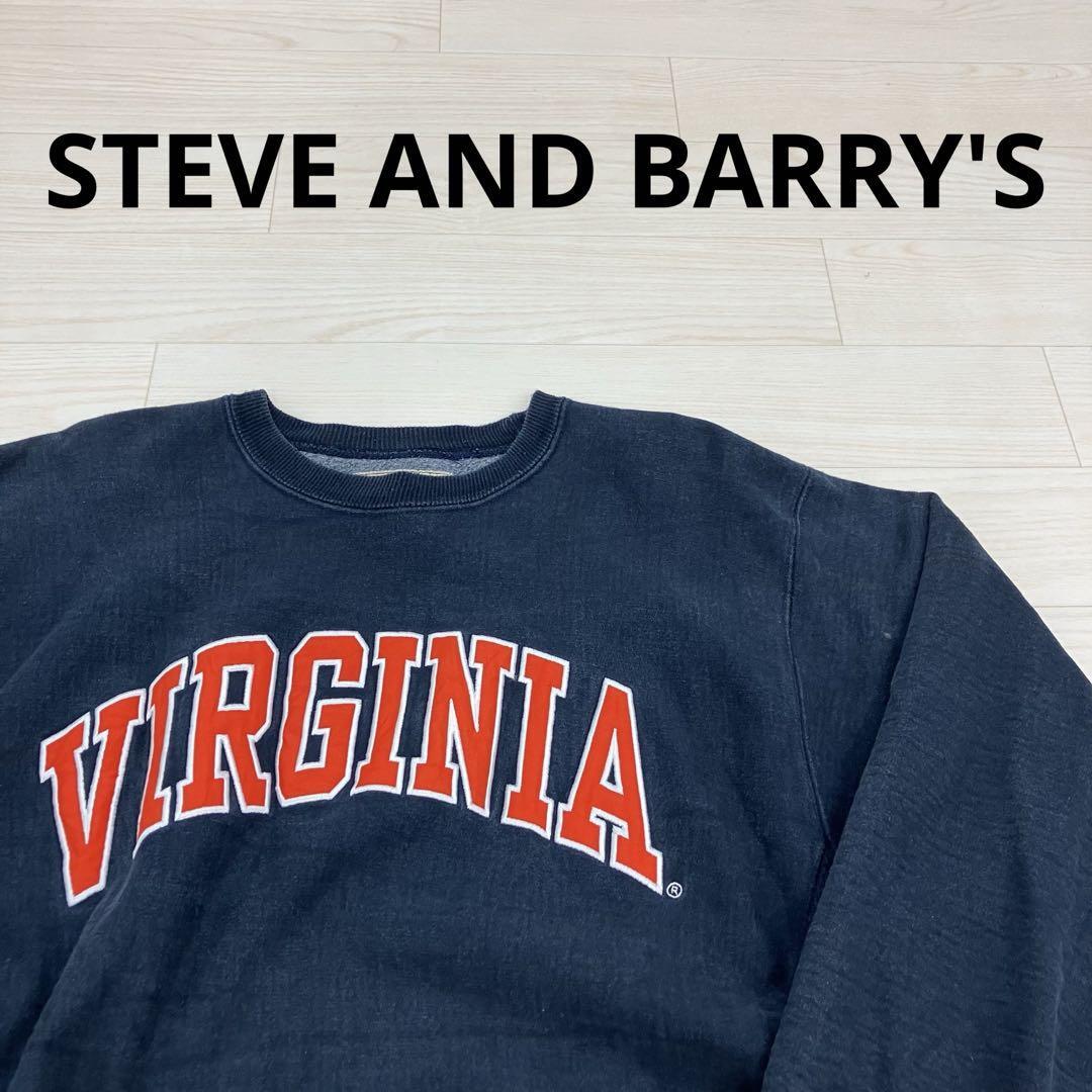 STEVE AND BARRY'S スティーブアンドバリーズ 90's カレッジロゴスウェット バージニア大学 W25939拍卖