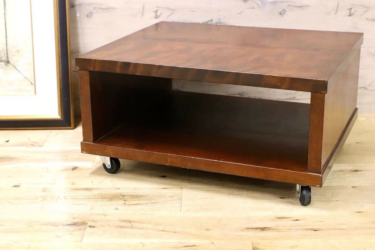 GMGK450○松本民芸家具 ローボード キャスター付き テレビボード 花台 飾り台 ミズメザクラ アンティーク 無垢材 レトロ 民藝 家具 稀少拍卖