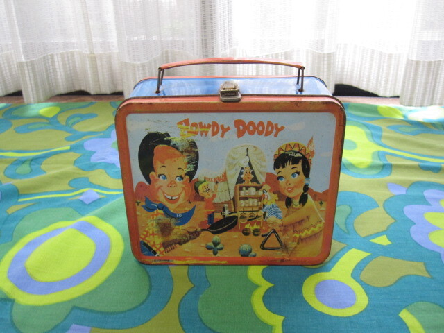 ヴィンテージ HOWDY DOODY ハウディードゥーディー ブリキ ランチボックス缶 USED アンティーク レトロ アメコミ拍卖