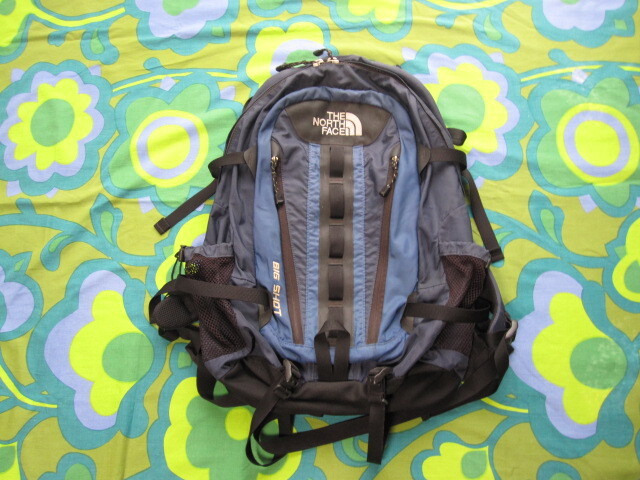 THE NORTH FACE ノースフェイス BIG SHOT ビッグショット リュックバッグ ブルー/ネイビー/ブラック 55cm USED アウトドア キャンプ拍卖