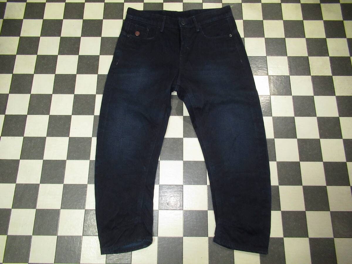 ★G-STAR RAW/ジースターロウ★良品 濃紺 26×30 South East Distressed クロップドジーンズ拍卖