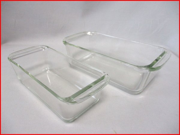 PYREX/パイレックス◇耐熱ガラス容器 2点セット B-12 D-18 パウンドケーキ型 等拍卖