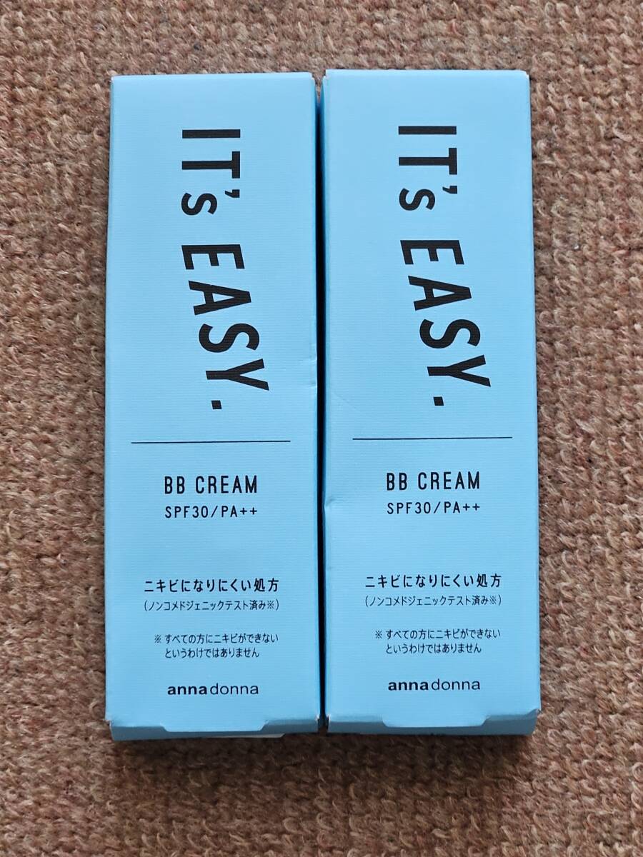 アンナドンナ IT'S EASY イッツイージー BBクリーム 03 自然なベージュ SPF30 PA++ ニキビになりにくい処方 2個セット 未開封拍卖
