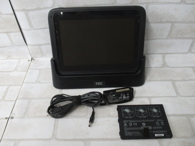 Ω 新A 0367♪ 保証有 TEC【 TBL-200-01-R 】テック セルフオーダーシステム タブレット端末 クレードル/ バッテリー付拍卖