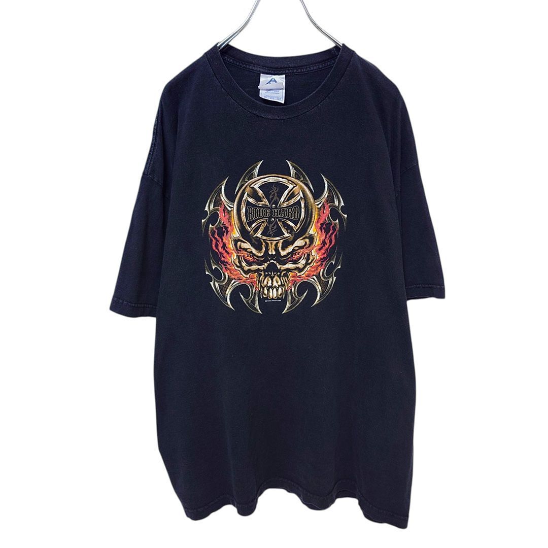 【ALSTYLE】 00s フレイムスカルTシャツ S-1746拍卖