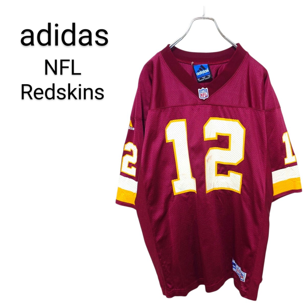 【adidas】NFL REDSKINS フットボールゲームシャツ A-3726拍卖