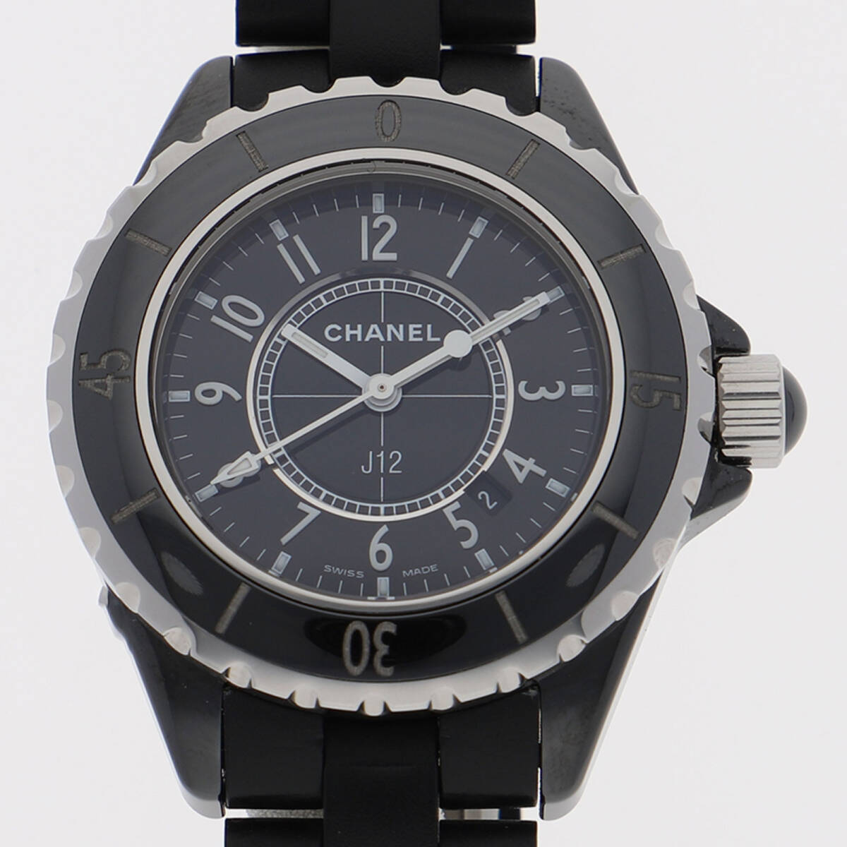 CHANEL シャネル J12 ブラックダイヤル CE クオーツ ユニセックス【130674】拍卖