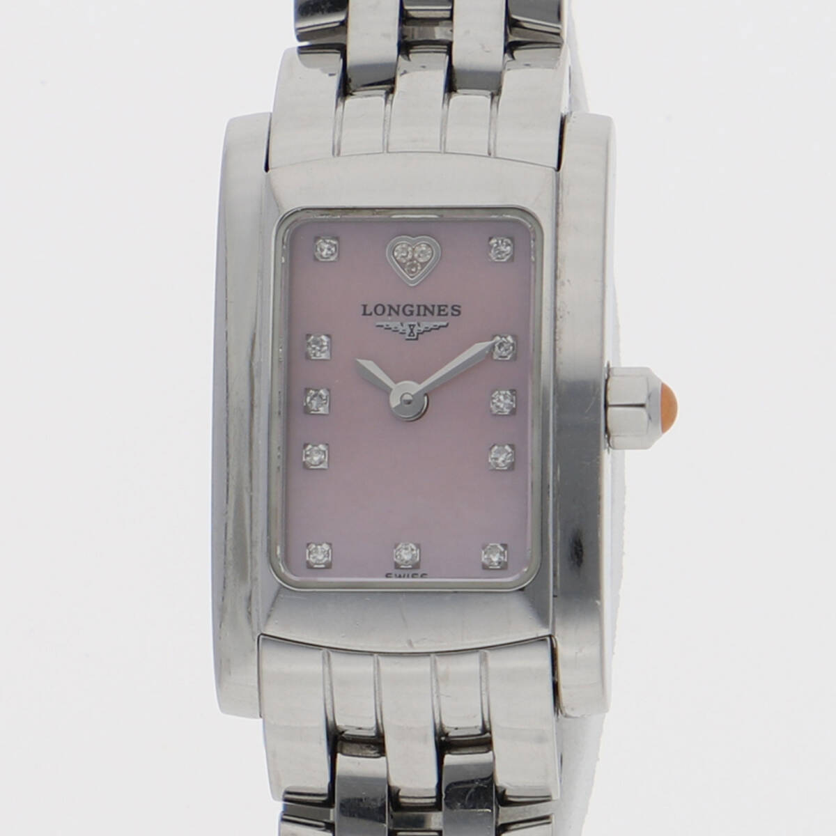 LONGINES ロンジン L5.158.4 ドルチェヴィータ ピンクシェルダイヤル SS クオーツ レディース【125129】拍卖