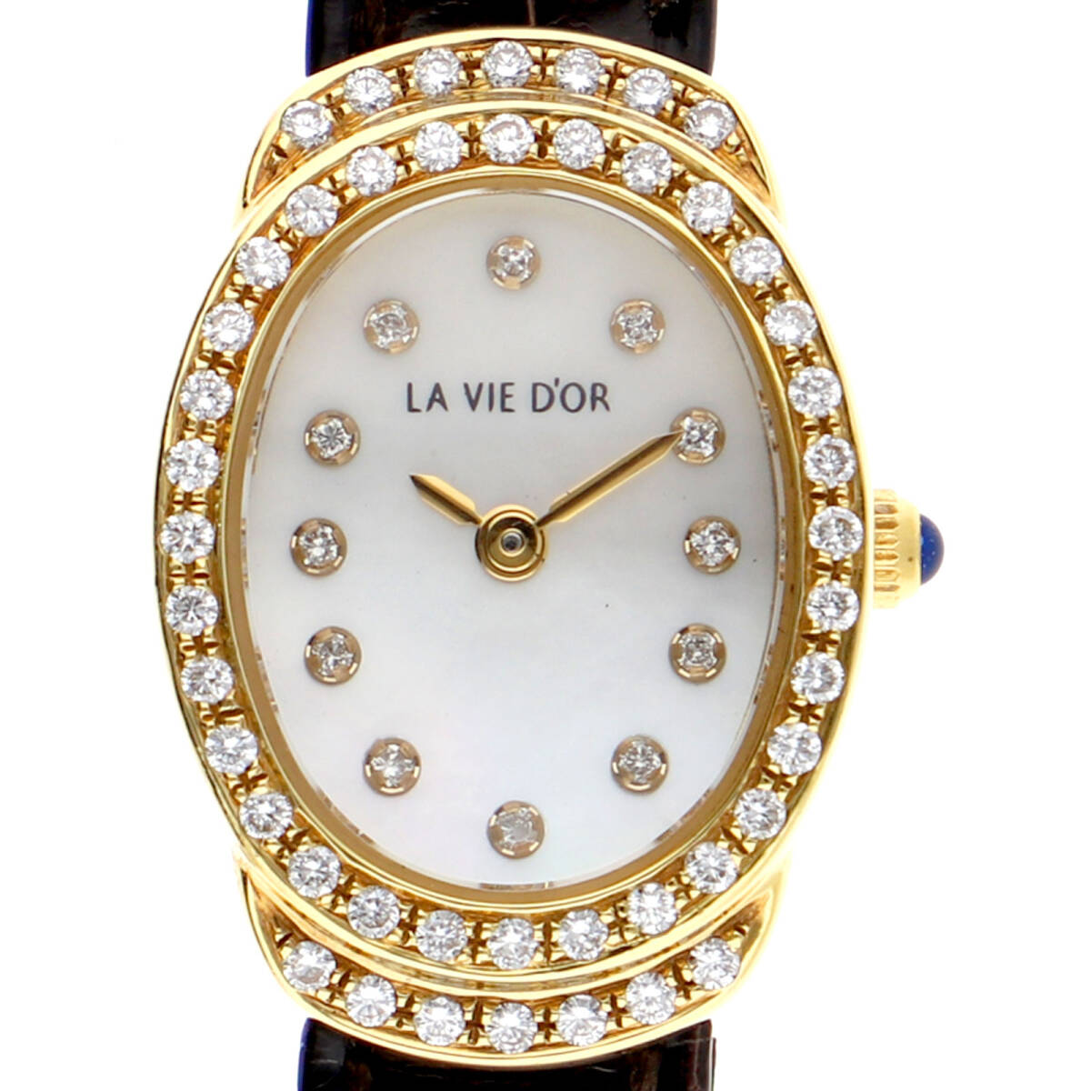 POLA 9602 LA VIE D'OR 12PD ベゼルダイヤ ホワイトシェルダイヤル YG クオーツ レディース【127942】拍卖