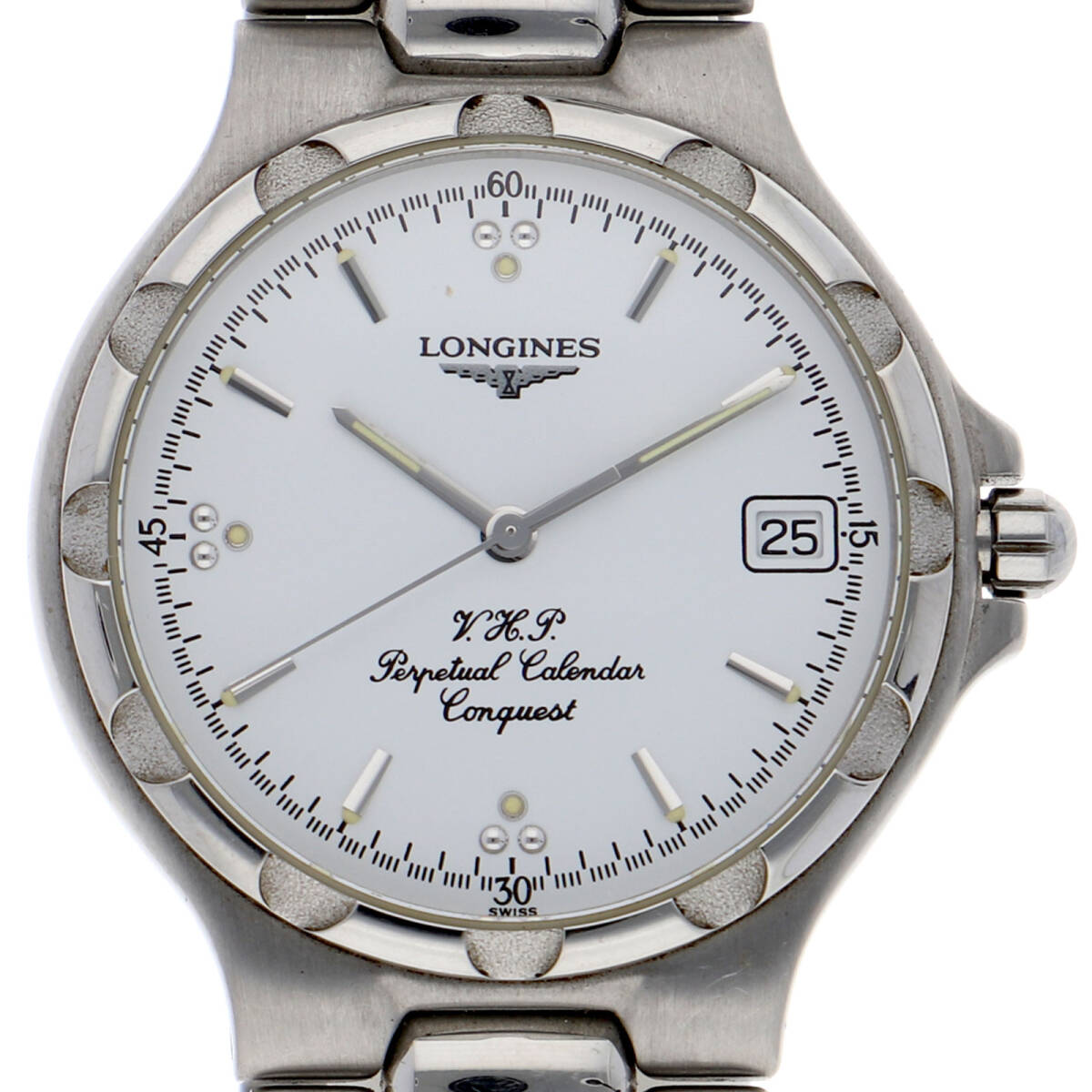 LONGINES ロンジン L1.627.4 コンクエスト ホワイトダイヤル SS クオーツ メンズ【127881】拍卖