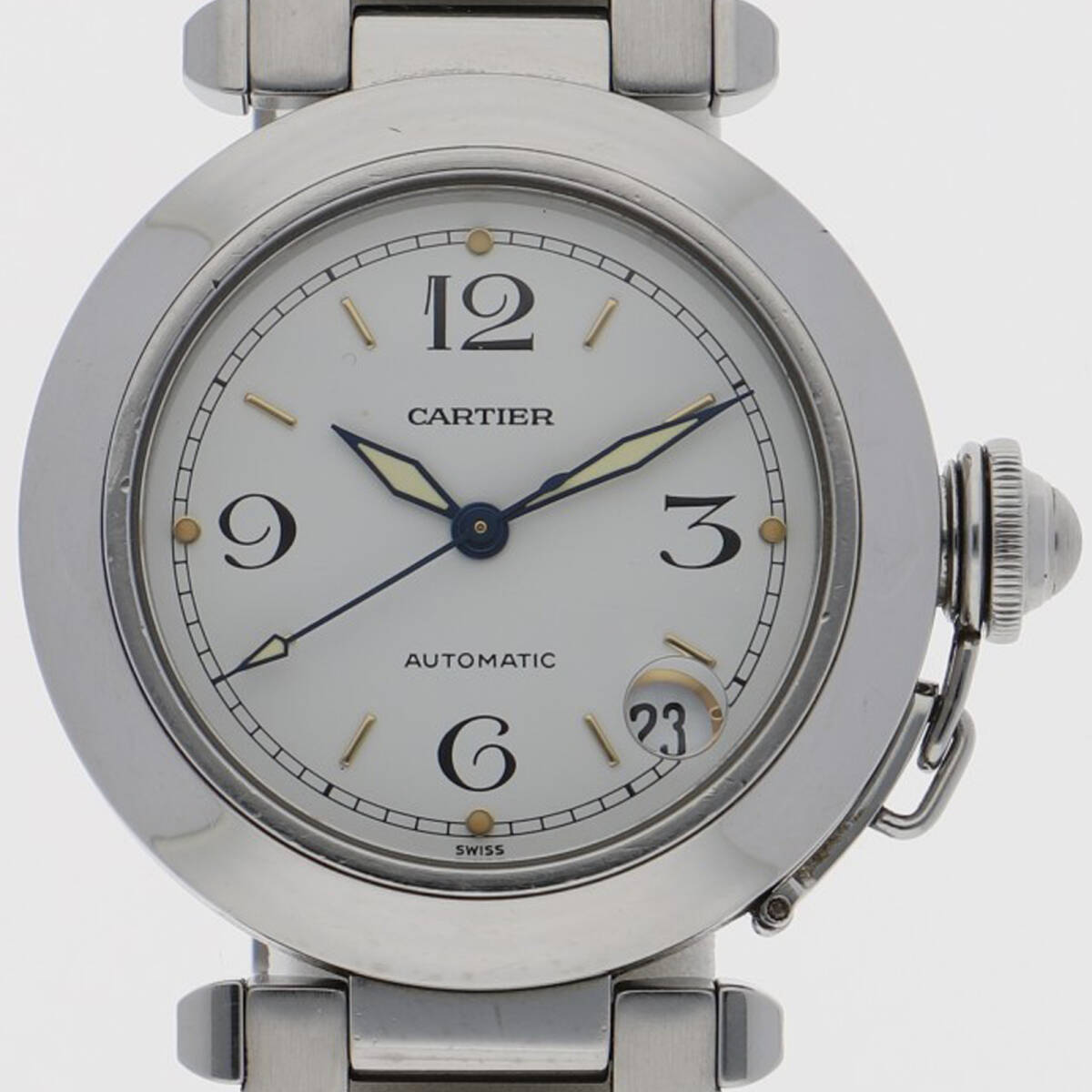 CARTIER カルティエ W31015M7 パシャC ホワイト ホワイトダイヤル SS 自動巻き メンズ【123062】拍卖