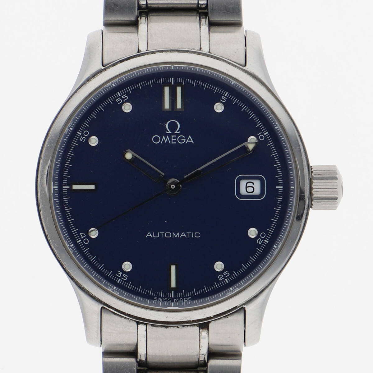 OMEGA オメガ 5203.80 クラシックデイト ブルーダイヤル SS 自動巻き メンズ【125640】拍卖