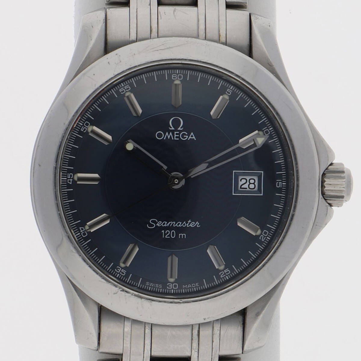 OMEGA オメガ 1501/823 シーマスター120 ブルーダイヤル SS クオーツ メンズ【124729】拍卖