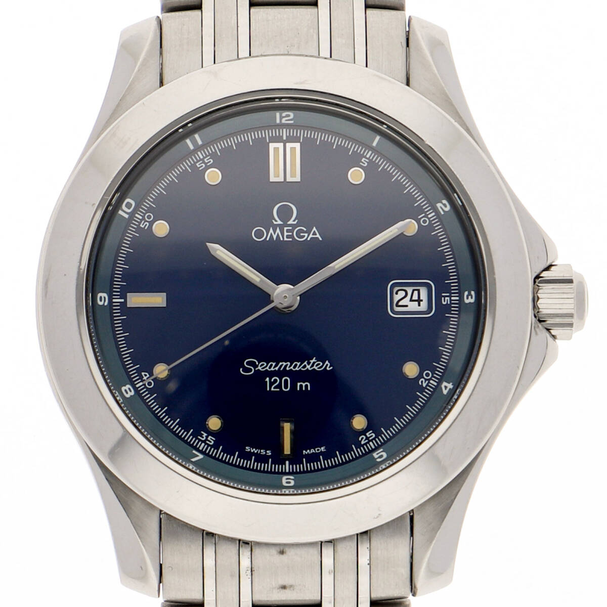 OMEGA オメガ シーマスター120 ブルーダイヤル SS クオーツ メンズ【131546】拍卖
