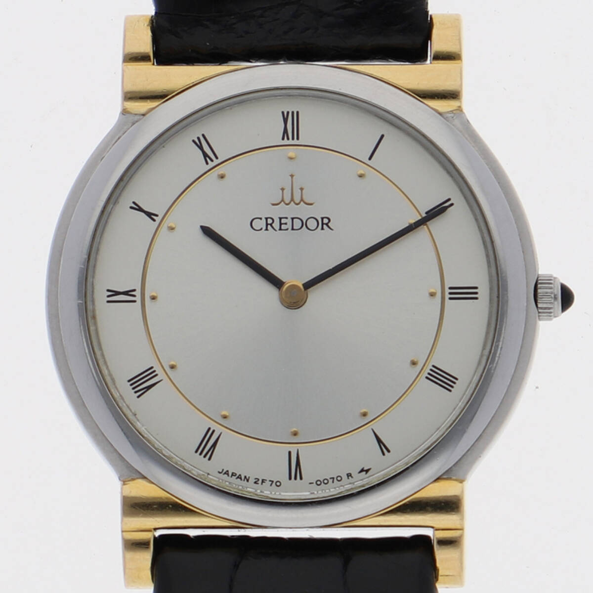 SEIKO セイコー 2F70-0020 クレドール シルバーダイヤル SS/レザー クオーツ レディース【130014】拍卖