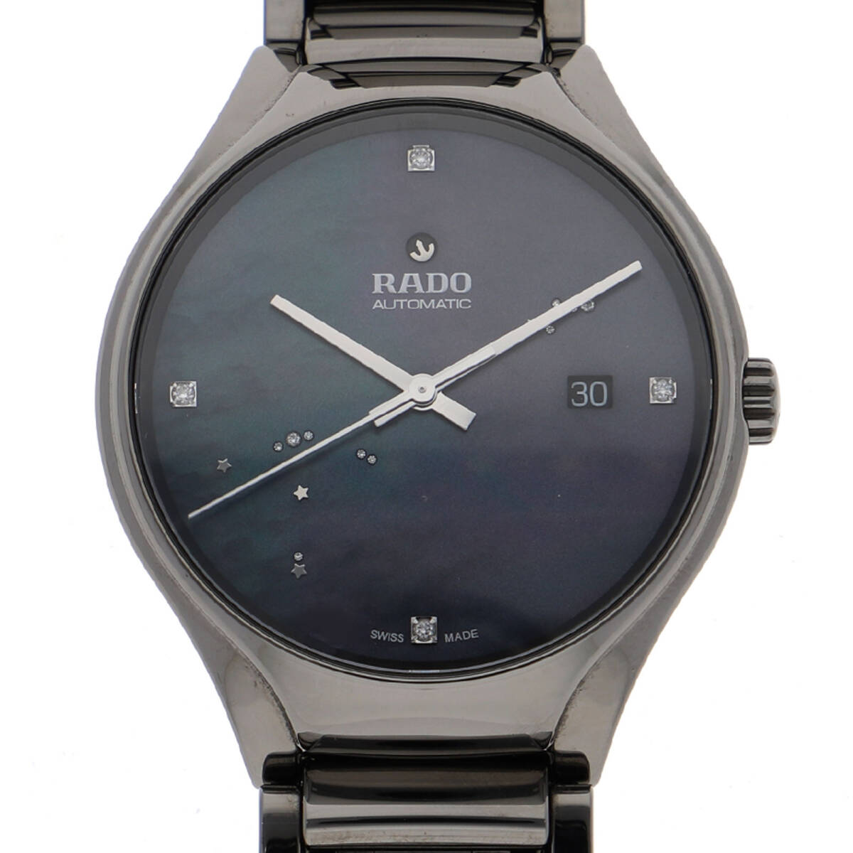 RADO ラドー 763.0057.3 トゥルーダイヤ ブラックシェルダイヤル CE 自動巻き ユニセックス【131699】拍卖