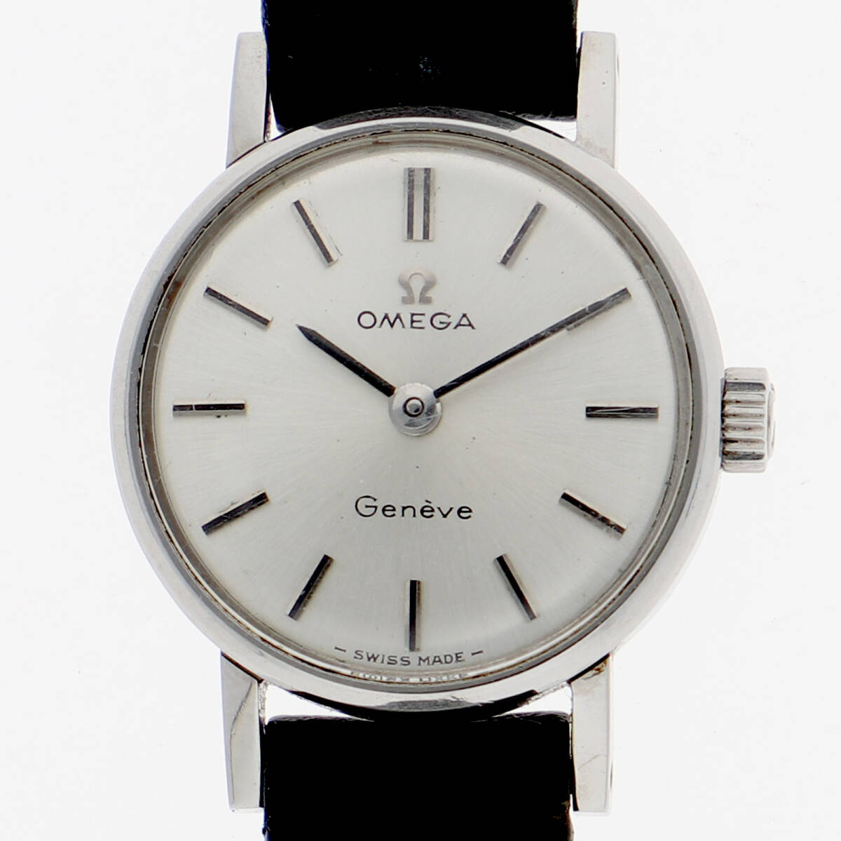 OMEGA オメガ Geneve シルバーダイヤル SS/レザー 手巻き レディース【131817】拍卖