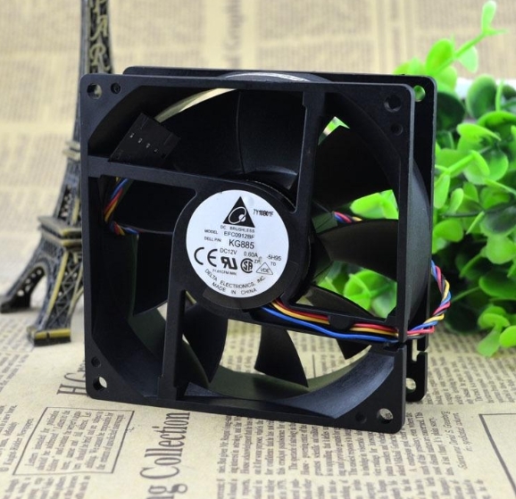 新品 Delta EFC0912BF KG885 12V 0.60A 9CM 9032 4線 ファン拍卖