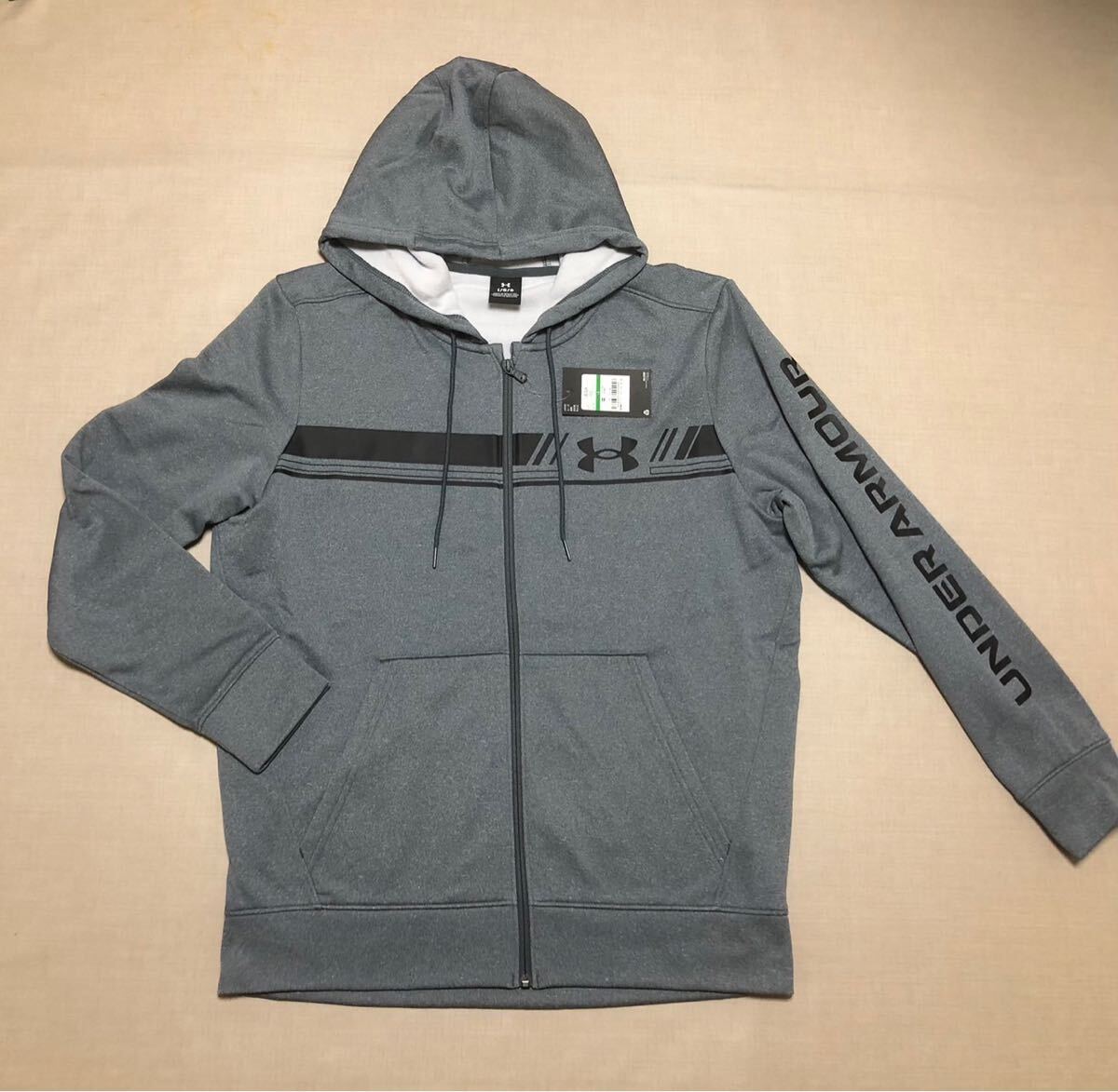 送料無料◆新品◆アンダーアーマー UA フルジップ フーディー◆(LG)◆1387524-012◆UNDER ARMOUR・裏起毛 パーカー ジャケット拍卖