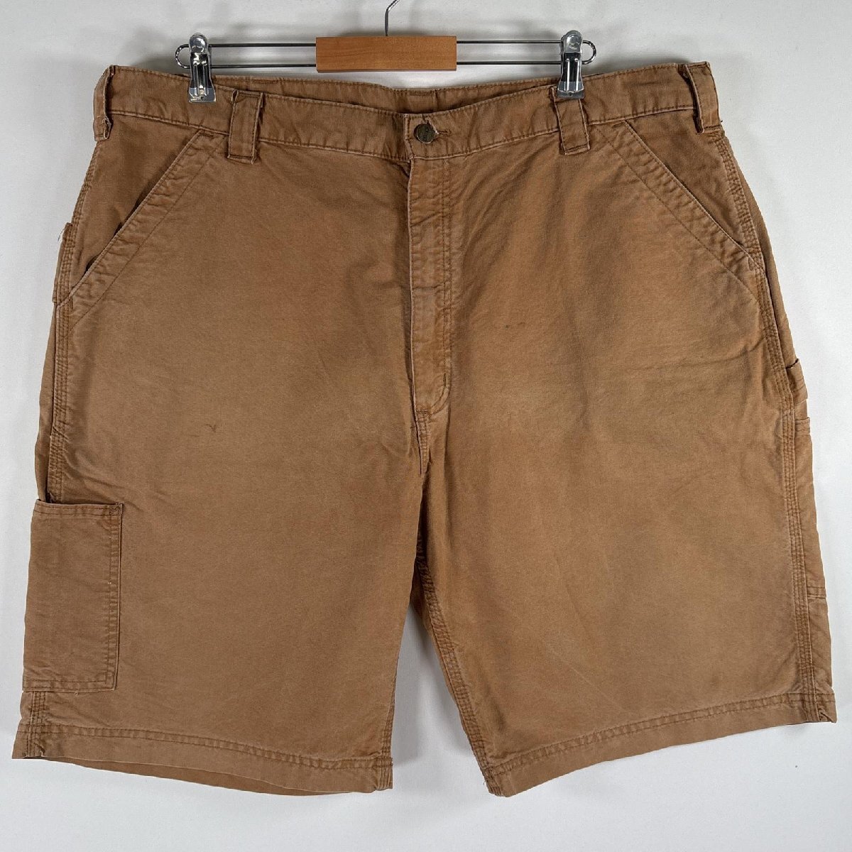 古着 カーハート Carhartt ショートパンツ ダック ペインター ハーフパンツ 大きいサイズ ショーツ ワンポイント w42 ブラウン系 メンズ拍卖