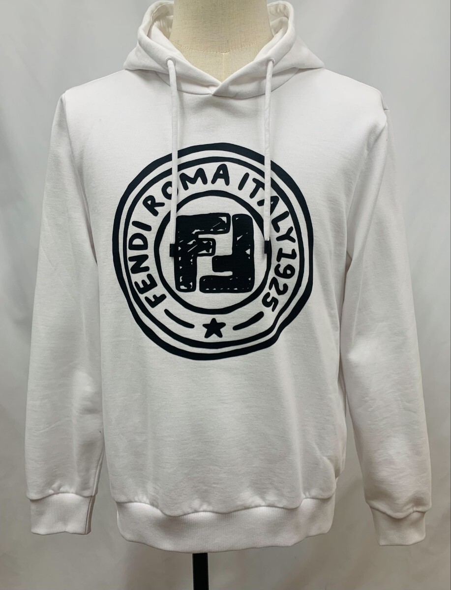 ◆極美品コラボ◆FENDI フェンディ×ジョシュア パーカー【M】ホワイト トップス フーディ 正規品 92拍卖
