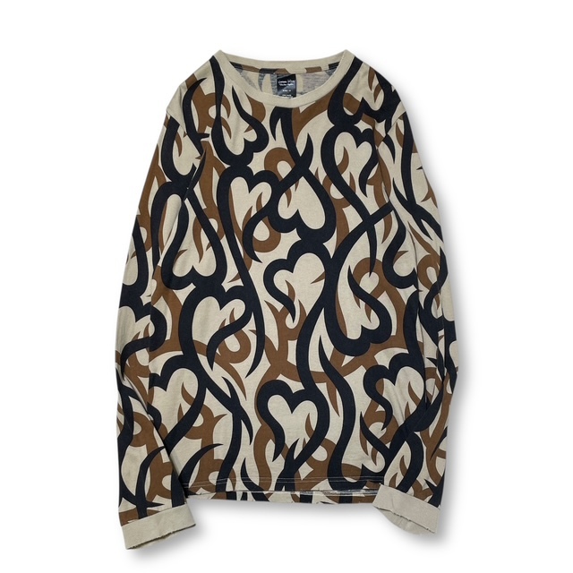 archive 04aw NUMBER (N)INE GIVE期 Heart Tribal LS catsew ハートトライバルLSカットソー サイズ2 ナンバーナイン 店舗受取可拍卖