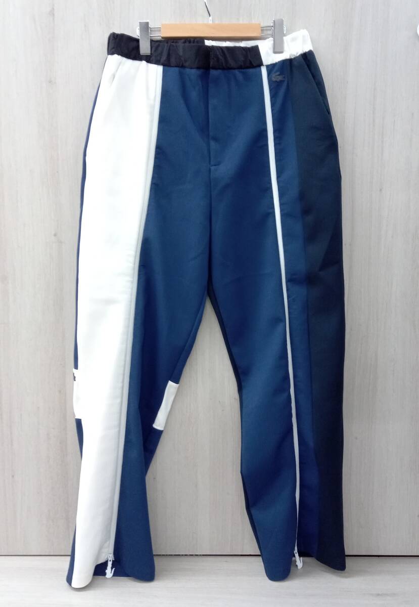 LACOSTE/ラコステ/ロングパンツ/XH9449/切替センタージップトラックパンツ/ネイビー×ブラック×ホワイト/Lサイズ拍卖