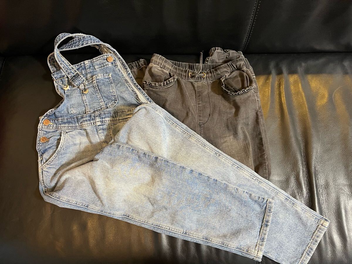 【中古】デニム&サロペット 130センチ 女の子 拍卖