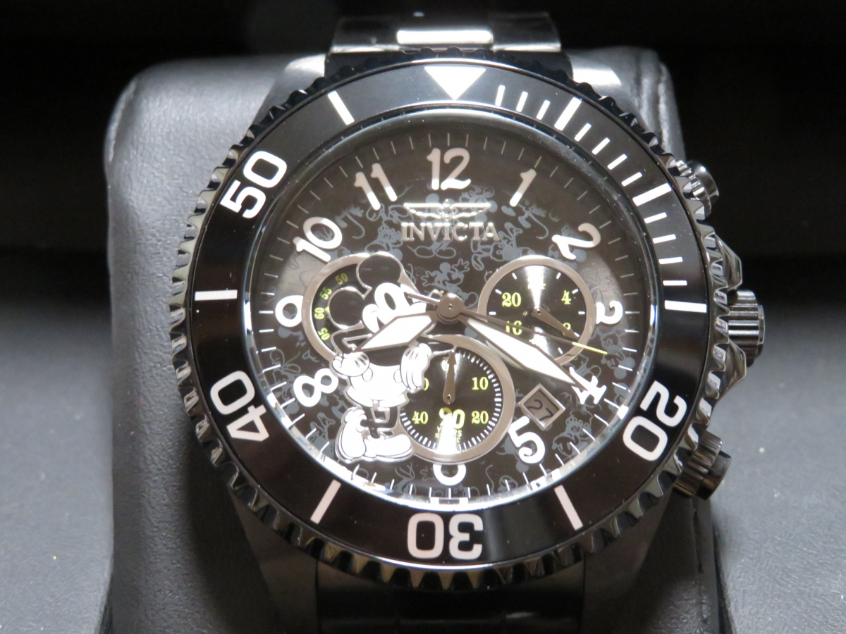 ☆ラスト1個! 電池交換済! 限定3000本! Invicta ディズニー ミッキーマウス 90周年記念モデル クロノグラフ 未使用☆拍卖
