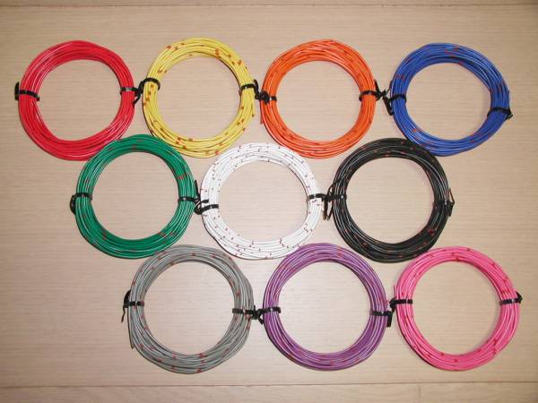 ★ 自動車用薄肉型低圧電線(AVS-0.5)10m10巻セット、自動車配線やカーオーディオ配線等に如何ですか?.★拍卖