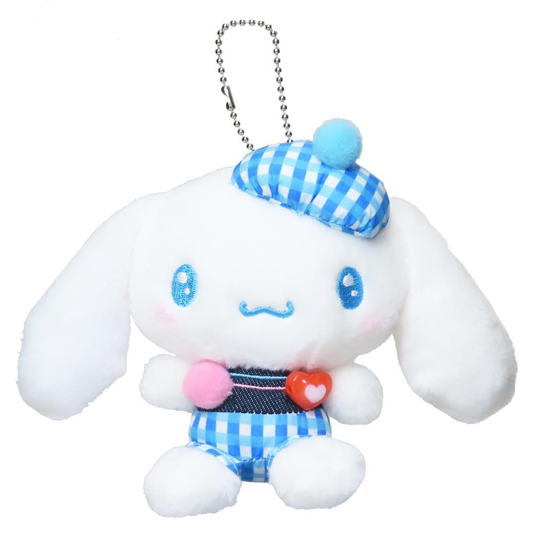 シナモロール ぬいぐるみ ミニぬいぐるみボールチェーン ギンガムデニム サンリオ ナカジマ プレゼント キャラクター グッズ拍卖