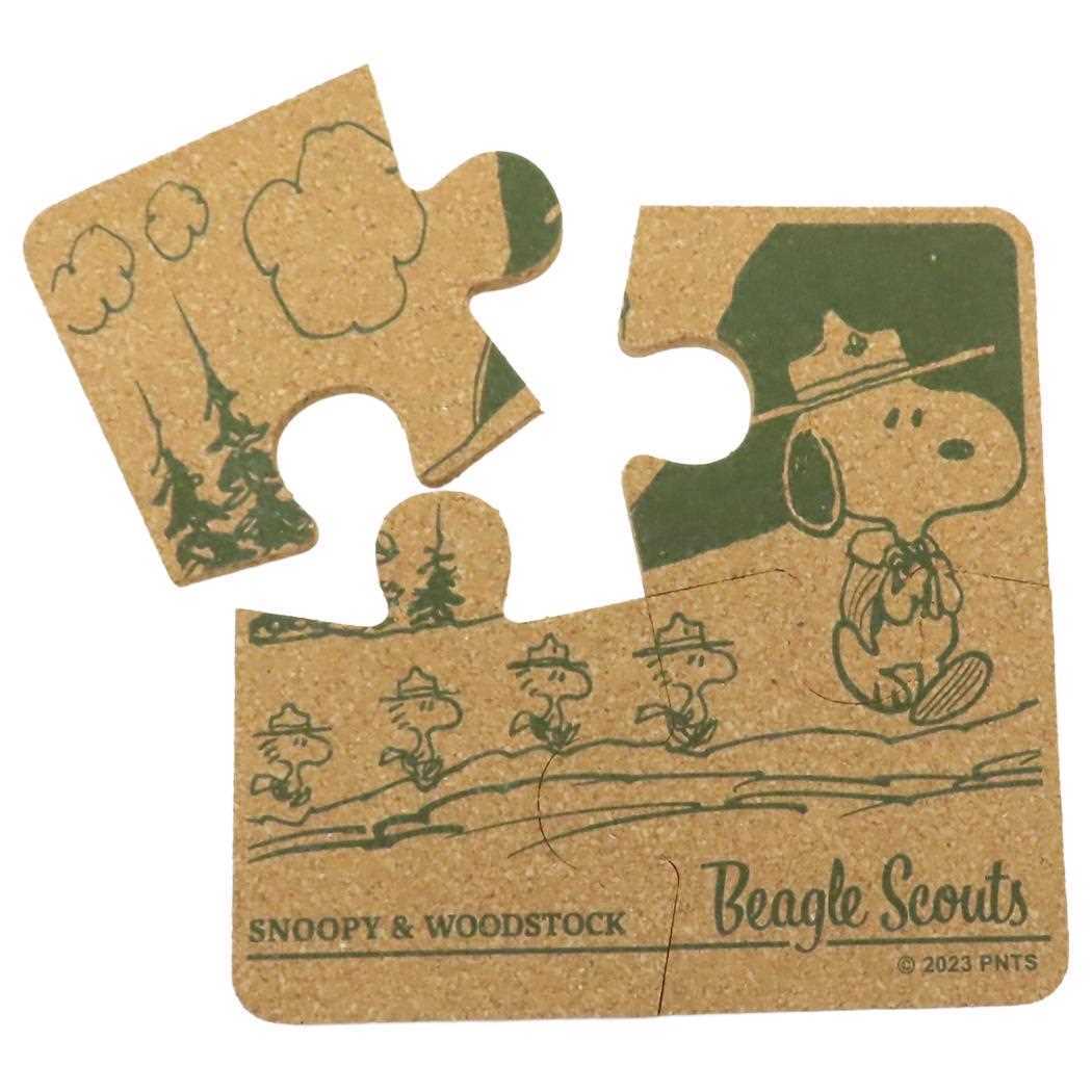 スヌーピー テーブルウェア パズル型コースター&鍋敷き ビーグル スカウト ピーナッツ ナガノファクトリー キャンプ なべしき キ拍卖