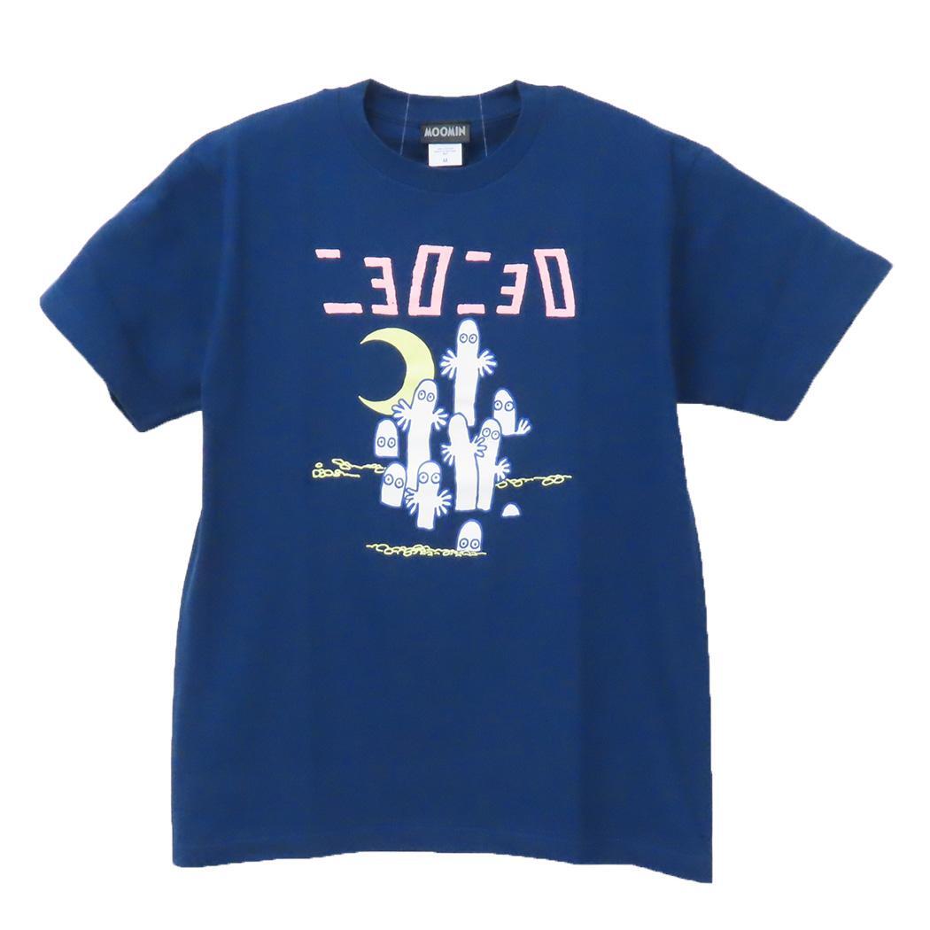 ムーミン Tシャツ T-SHIRTS ニョロニョロ NV Mサイズ 北欧 ワタナベ 半袖 キャラクター グッズ拍卖
