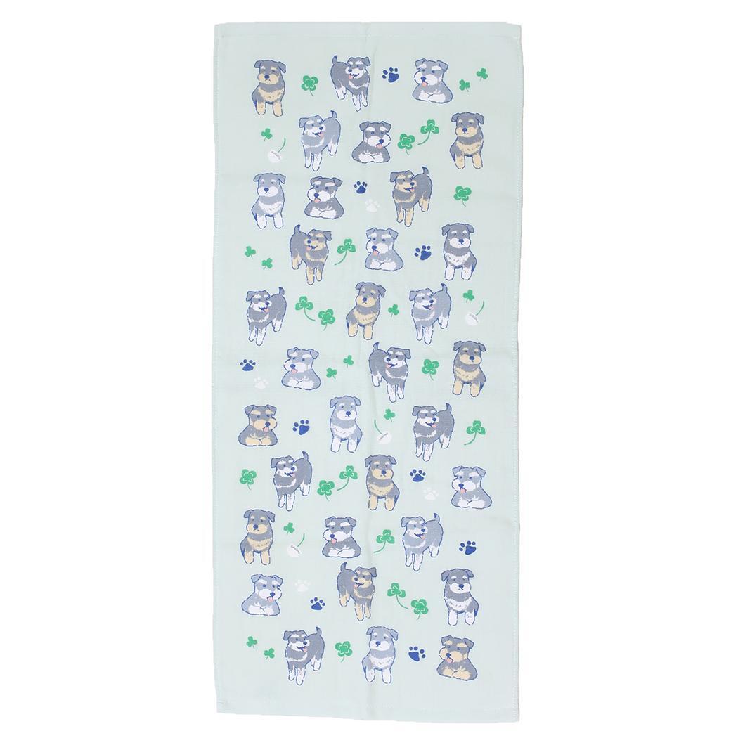 フェイスタオル 片面ガーゼプリントロングタオル ルーク&フレンズMT いぬ ミントイン 新生活 かわいい グッズ拍卖